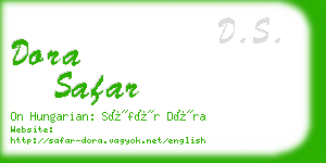 dora safar business card